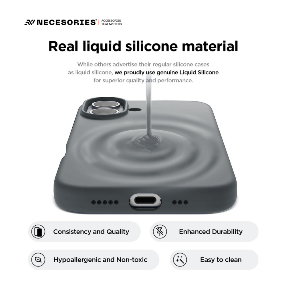 Necesories Liquid Silicone Case for iPhone 17 Series Case