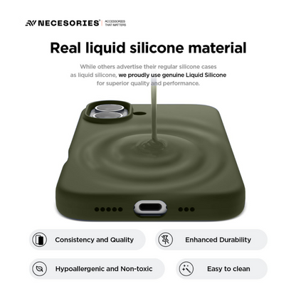 Necesories Liquid Silicone Case for iPhone 17 Series Case