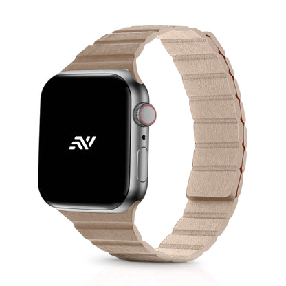 Necesories Womens Slim Leather Link Magnetic Bands Compatible for iWatch Strap