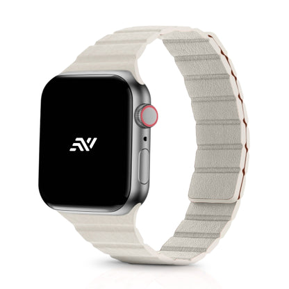 Necesories Womens Slim Leather Link Magnetic Bands Compatible for iWatch Strap