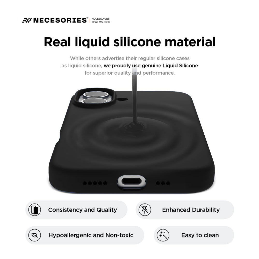 Necesories Liquid Silicone Case for iPhone 17 Series Case
