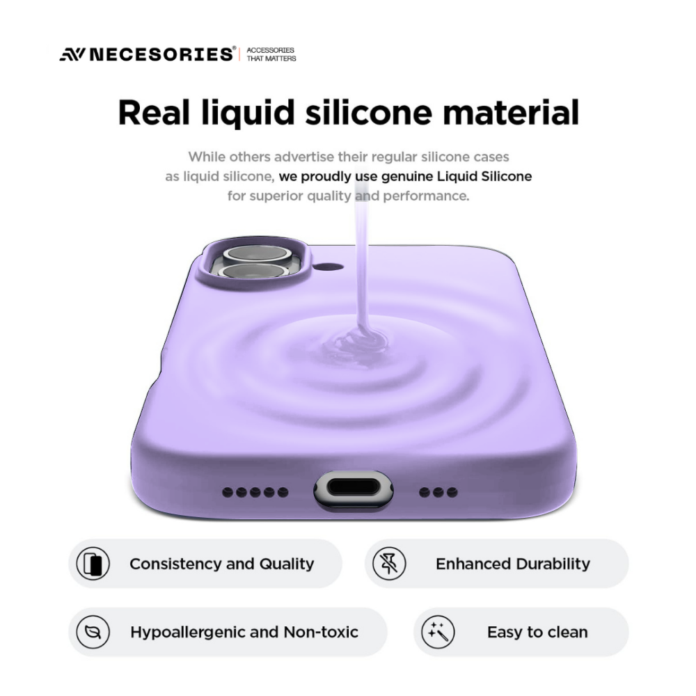 Necesories Liquid Silicone Case for iPhone 17 Series Case