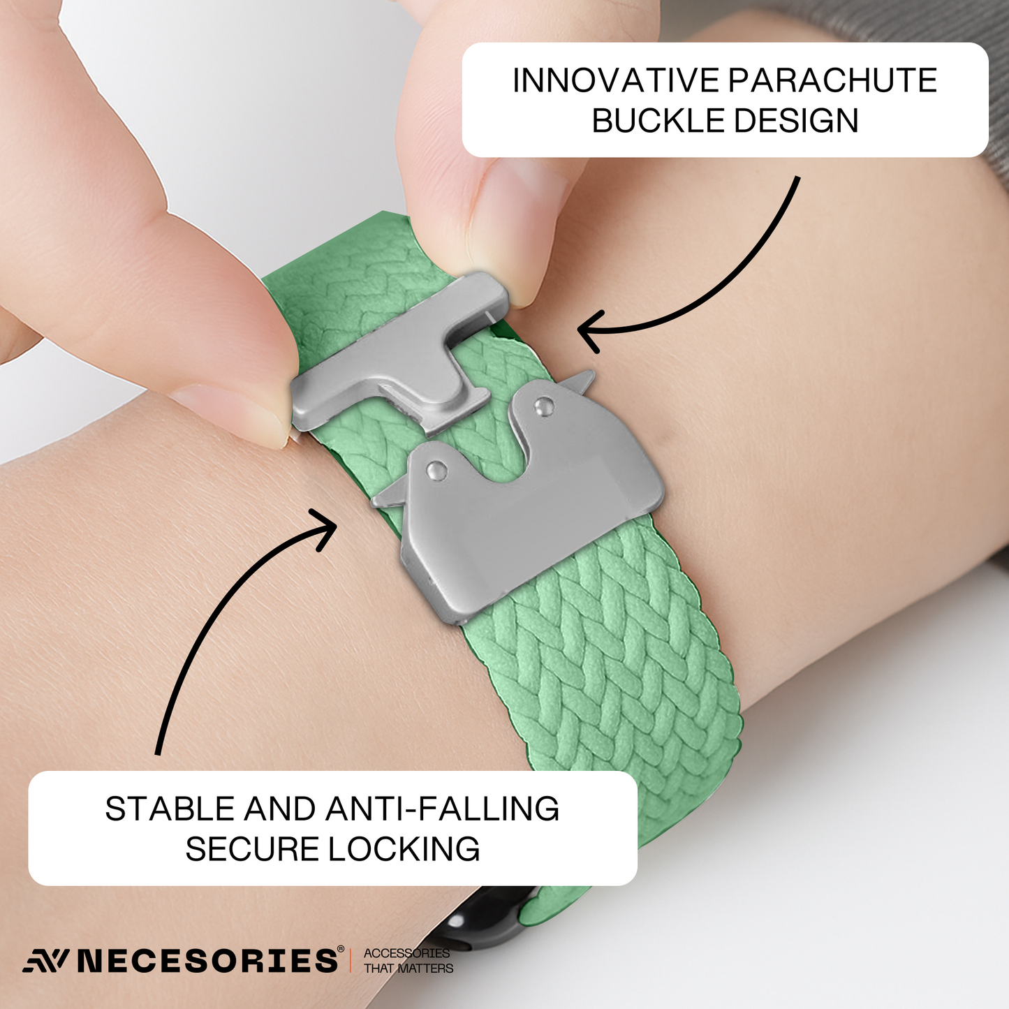Necesories® Braided Buckle Loop Nylon Strap for Iwatch