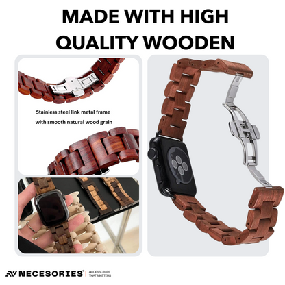Necesories® Natural Pine-Wood Classic Strap for iwatch