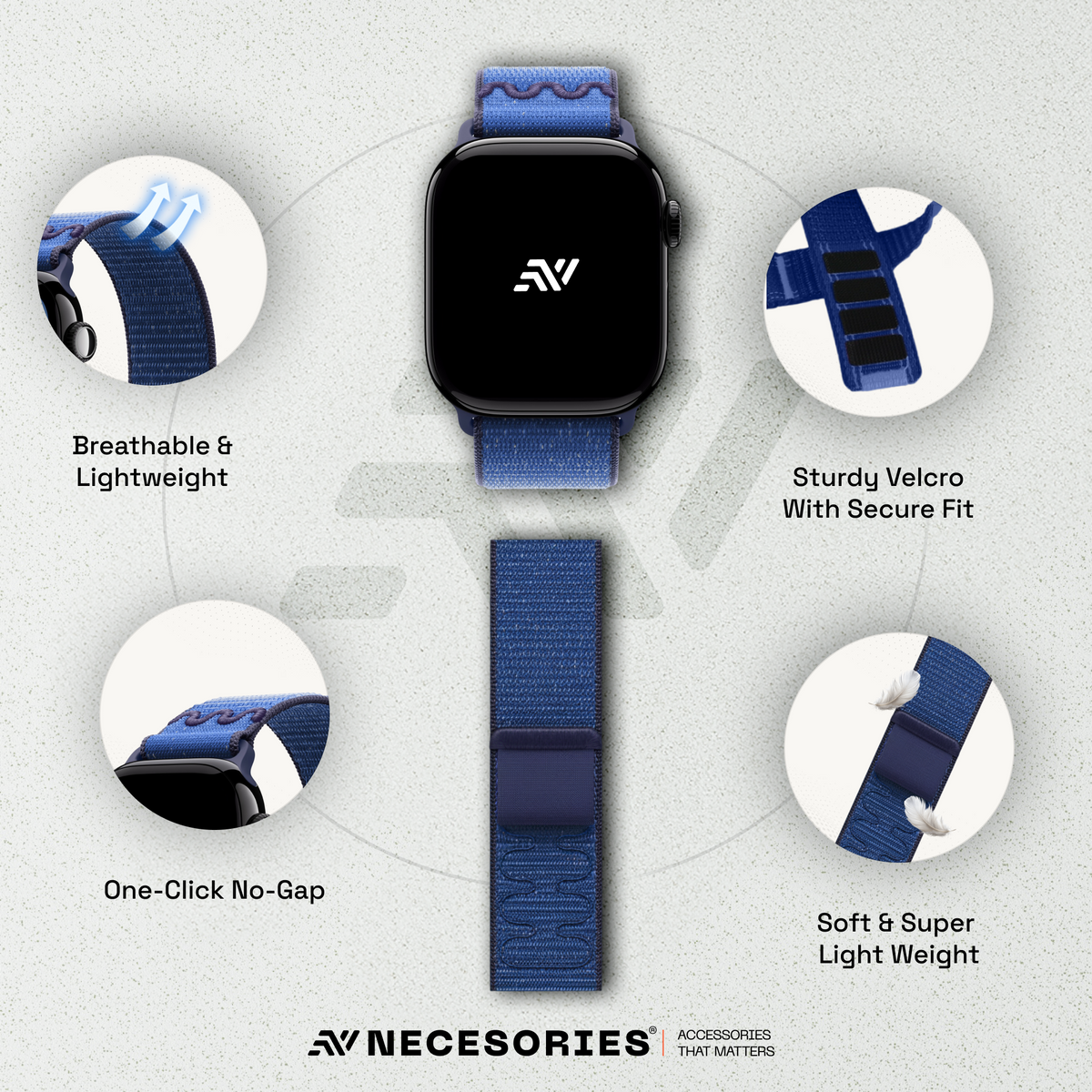 Apple Watch Velcro Sport Nylon Strap
