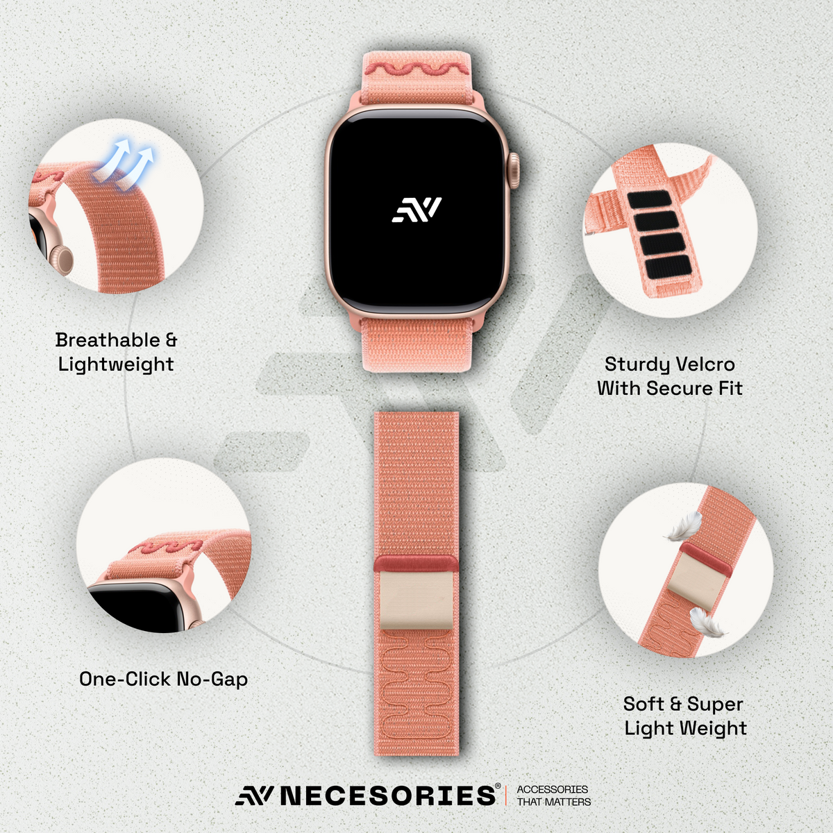 Apple Watch Velcro Sport Nylon Strap