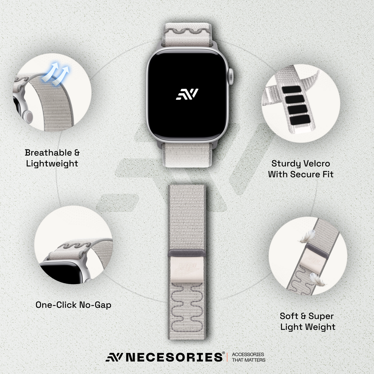 Apple Watch Velcro Sport Nylon Strap