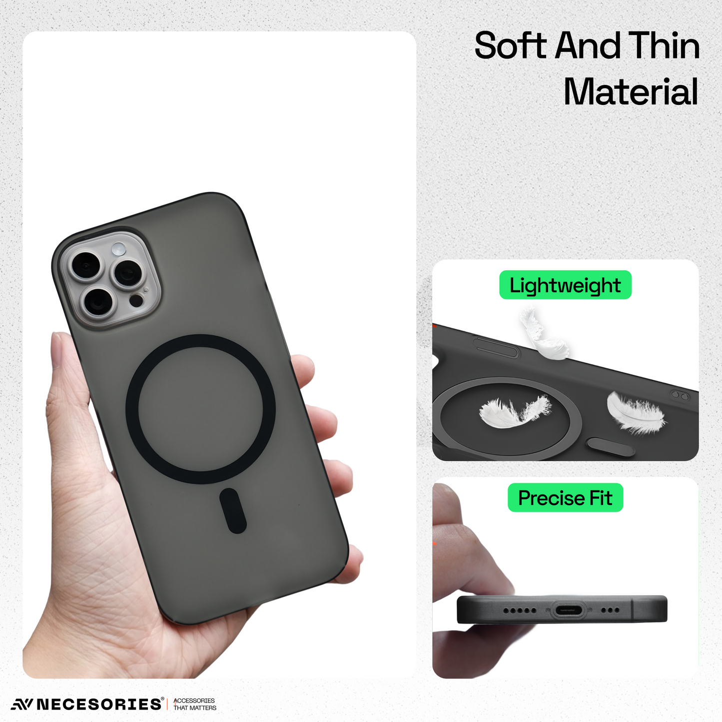 Ultra-Thin 0.3mm Paper Case for iPhone 15 Pro