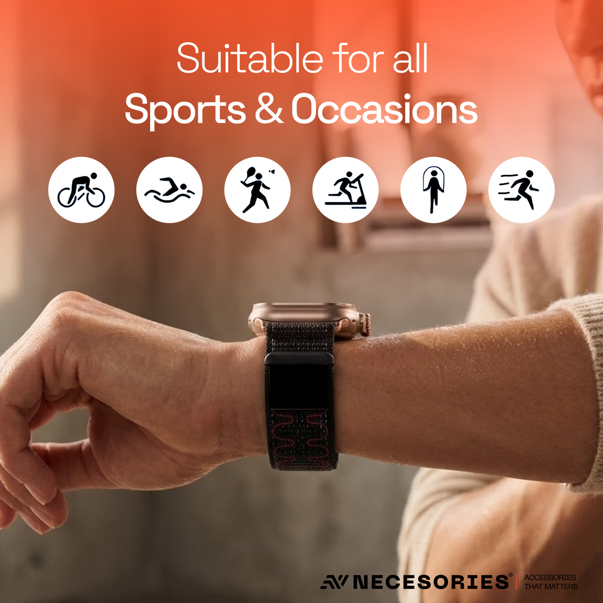 Apple Watch Velcro Sport Nylon Strap