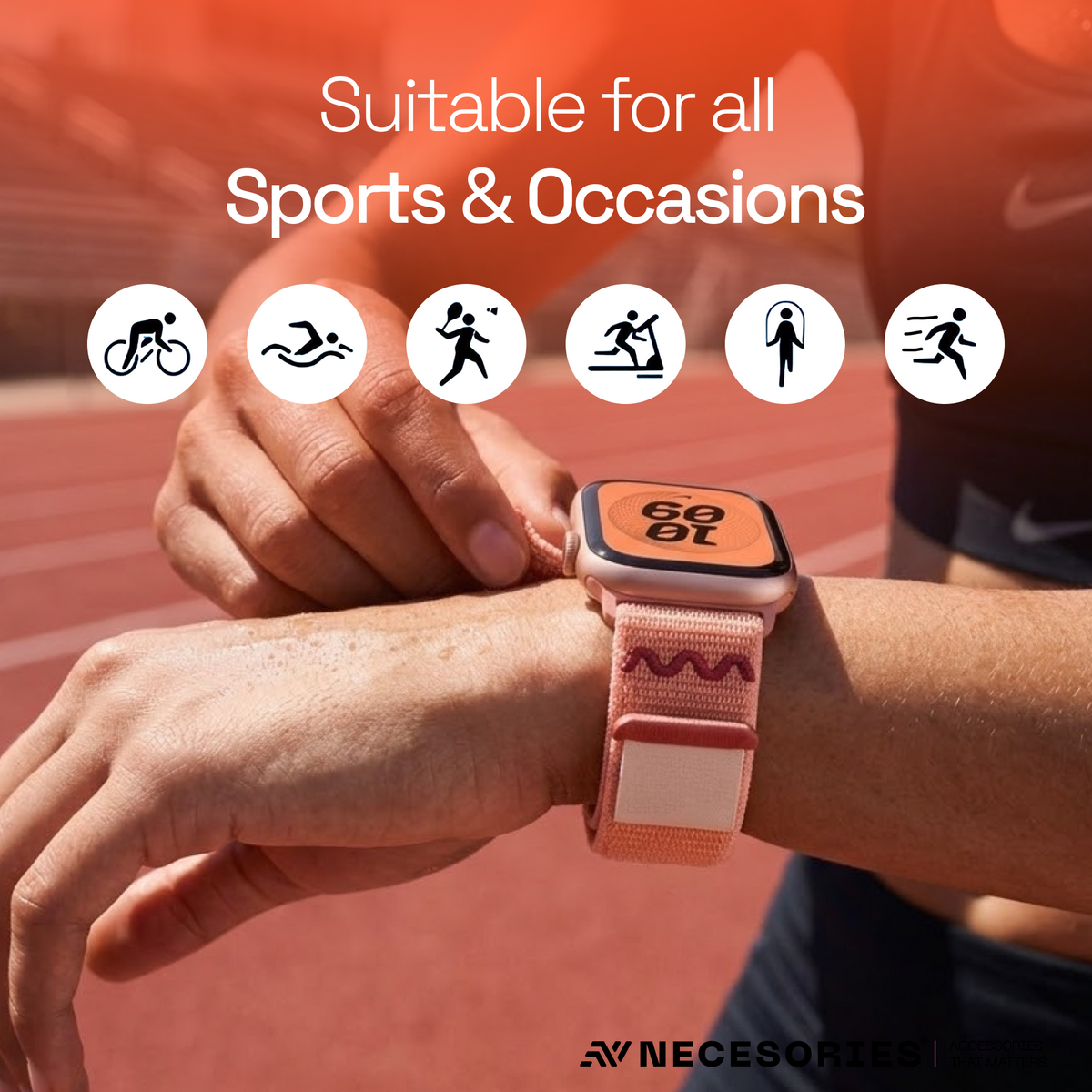 Apple Watch Velcro Sport Nylon Strap