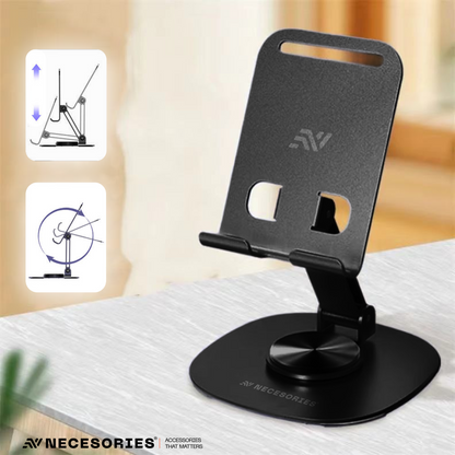 Portable Alloy 360 Degree Rotatable and Adjustable Mobile Stand for Desk