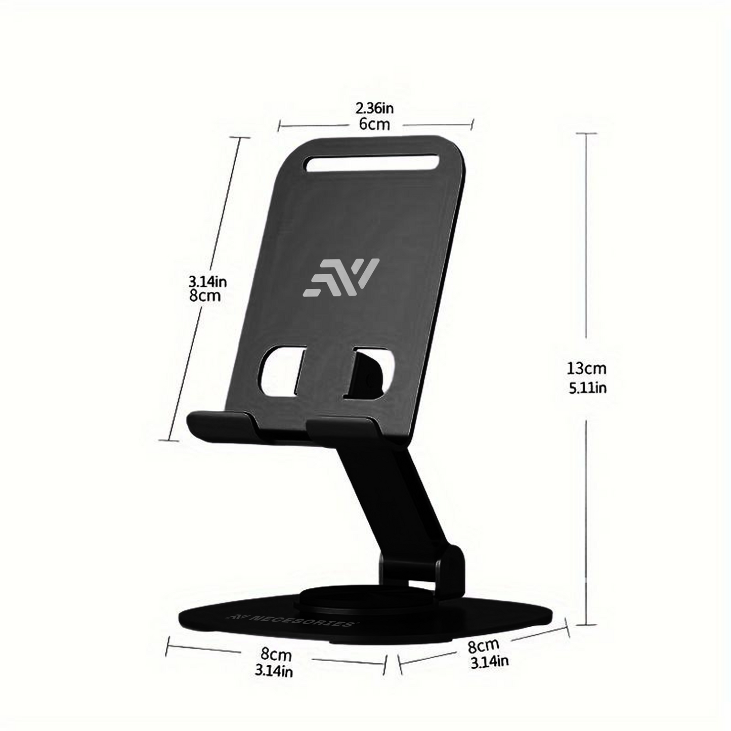 Portable Alloy 360 Degree Rotatable and Adjustable Mobile Stand for Desk