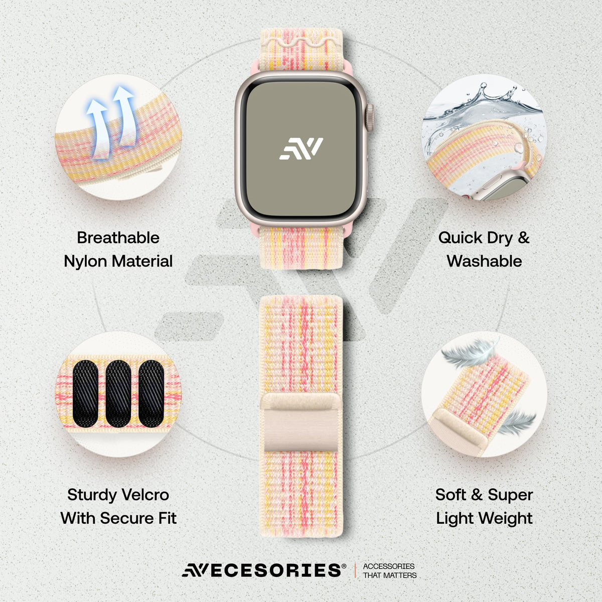 Apple Watch Velcro Sport Nylon Strap