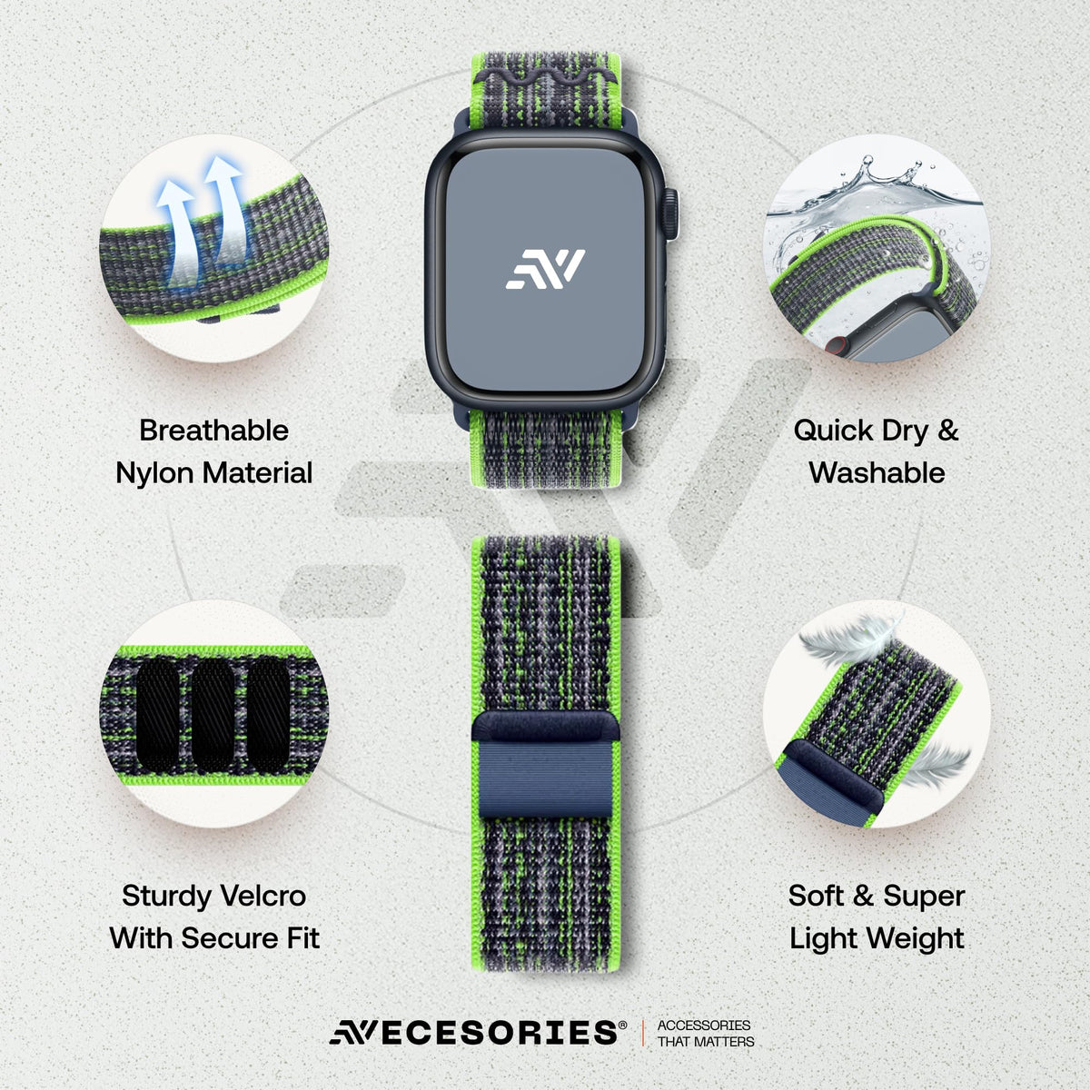 Apple Watch Velcro Sport Nylon Strap