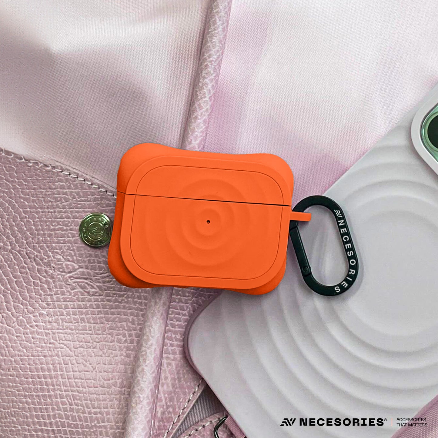 Silicone Ripple Airpods Pro Case with Ring Non Slip Coating Inside