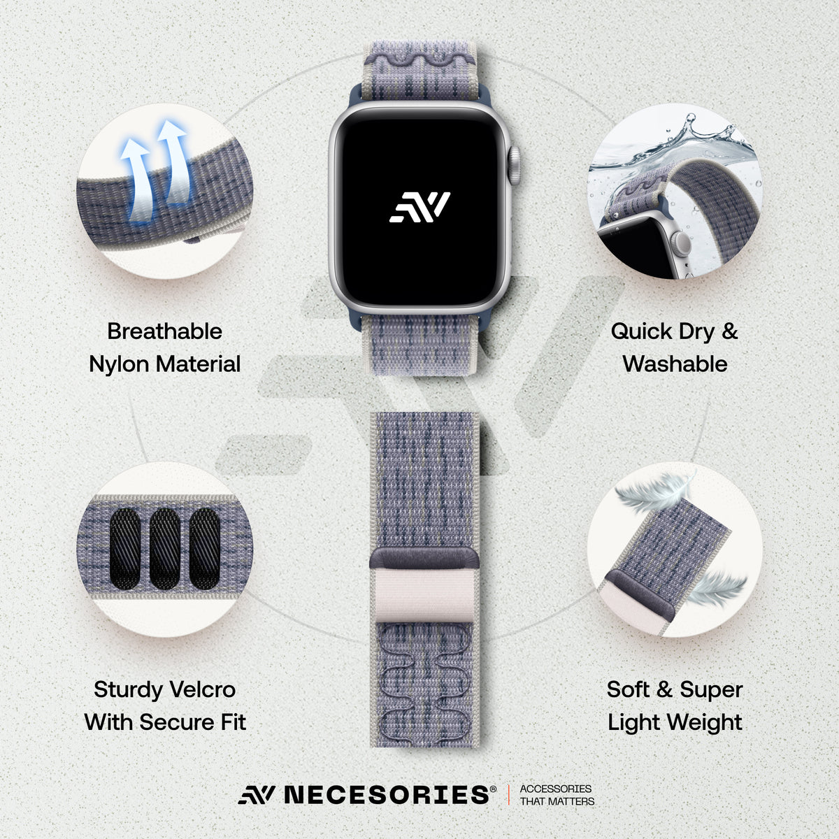 Apple Watch Velcro Sport Nylon Strap