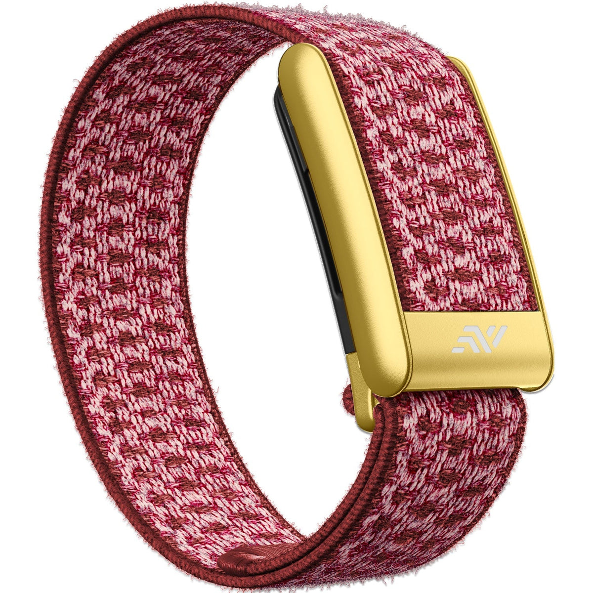 Whoop CloudWeave Wool Strap in Berry Crush, gold buckle
