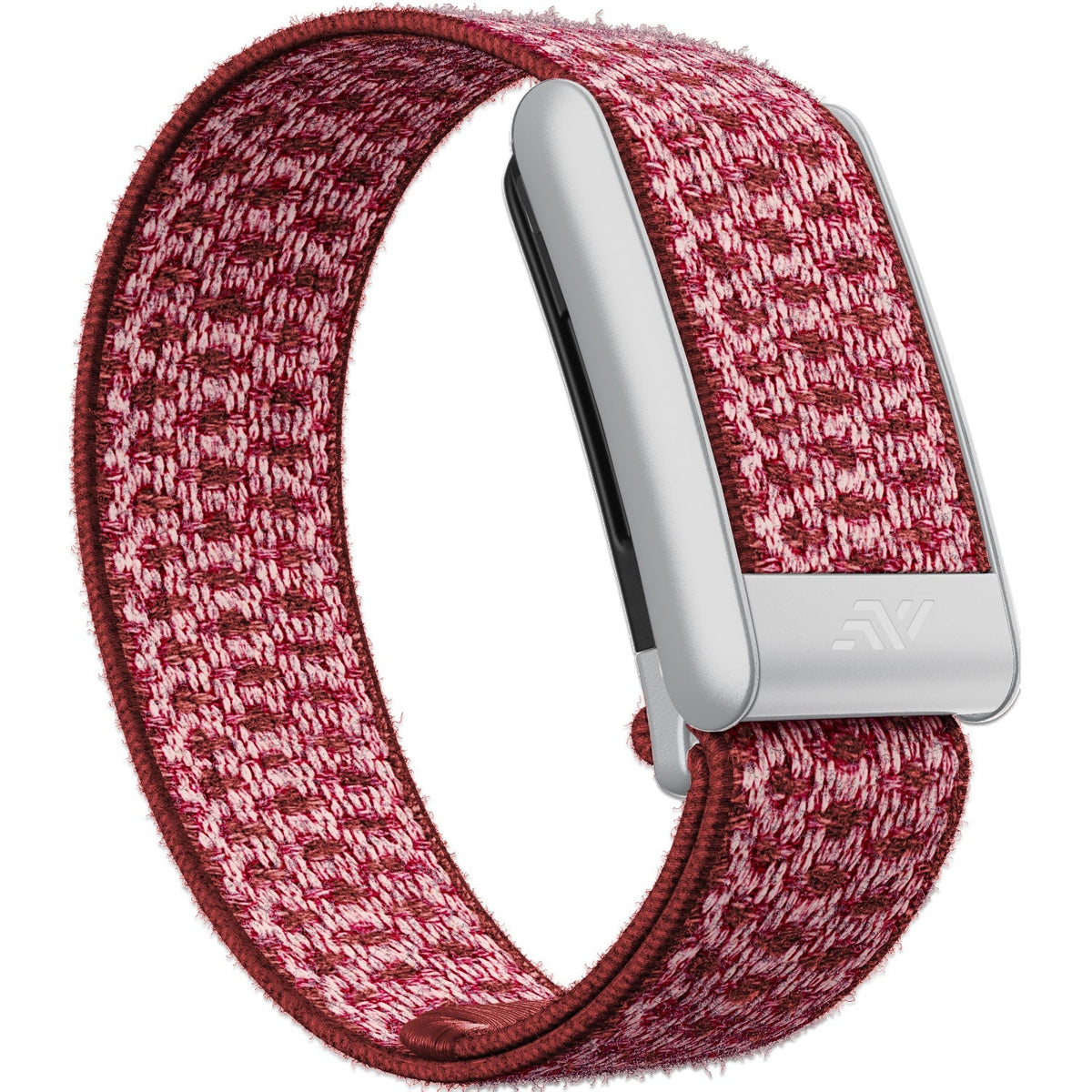 Whoop CloudWeave Wool Strap in Berry Crush, silver buckle