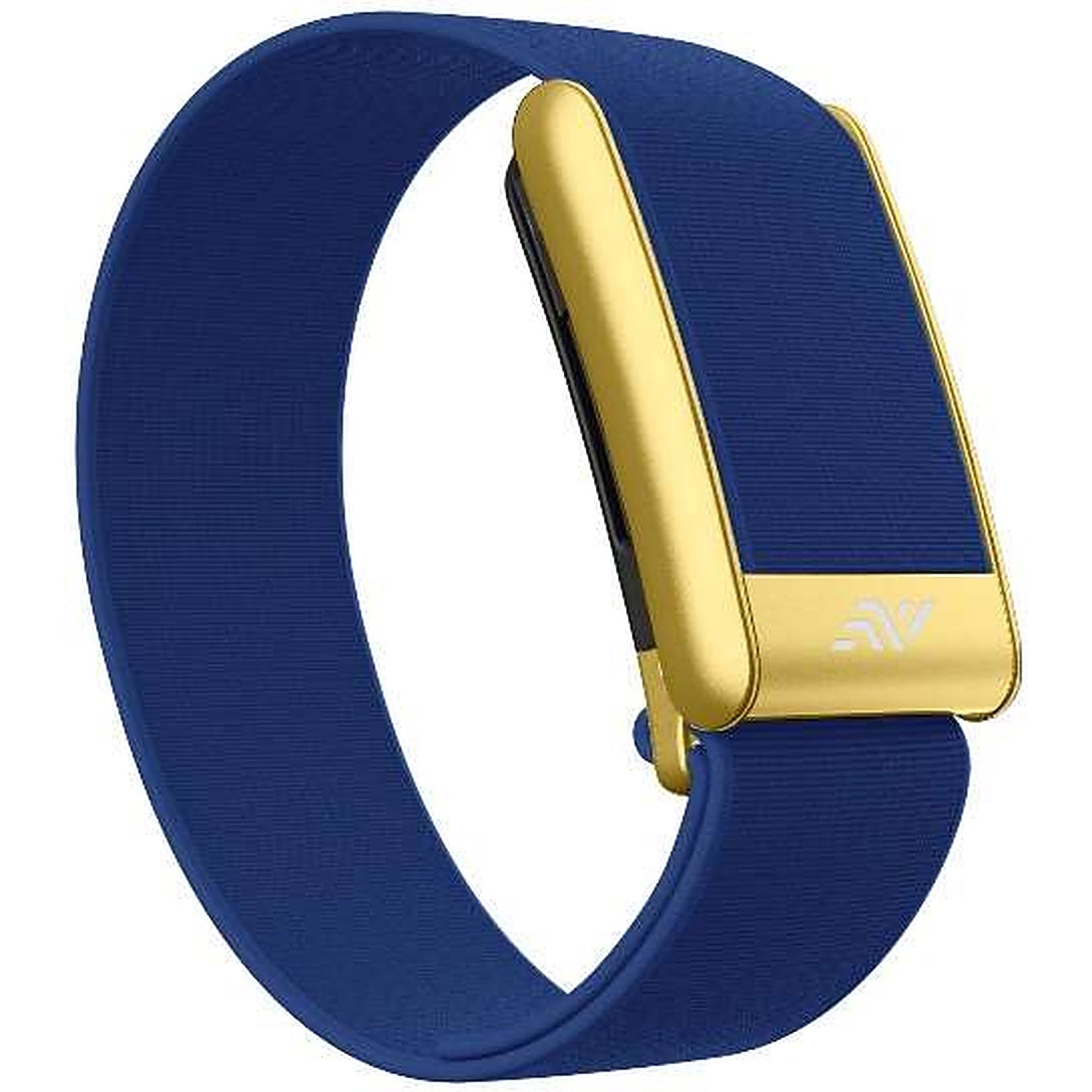 Whoop HydroFit Strap in Blue Lagoon, gold buckle